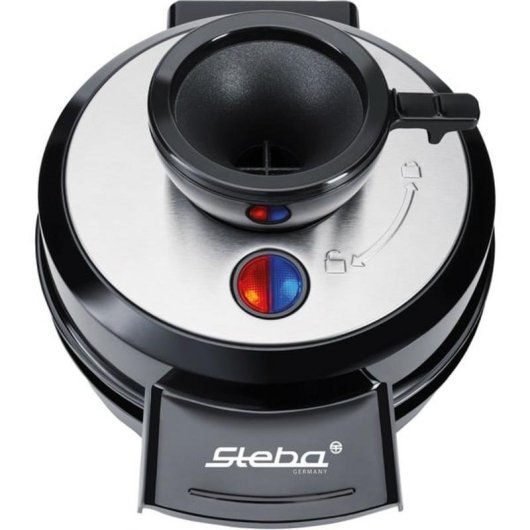 Waffeleisen Steba WE 20 Volcano 700W 4 Waffeln Brüsseler Art Schwarz/Silber