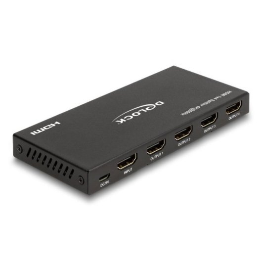 Splitter HDMI Delock 1x4 4K 60Hz con Scaler