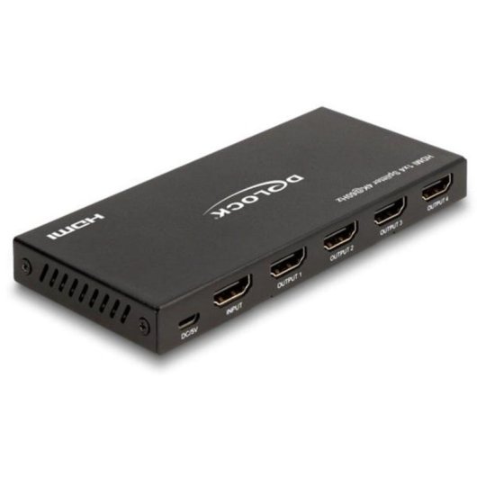 Splitter HDMI Delock 1x4 4K 60Hz con Scaler