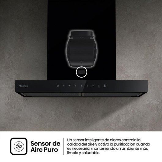 Campana extractora Hisense Inverter Decorativa 60cm con filtro aluminio