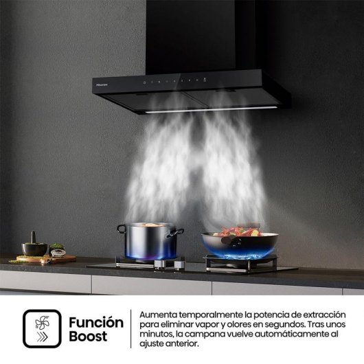 Campana extractora Hisense Inverter Decorativa 60cm con filtro aluminio