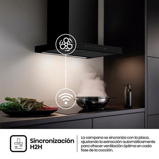 Campana extractora Hisense Inverter Decorativa 60cm con filtro aluminio