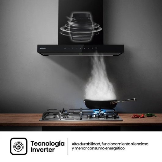 Campana extractora Hisense Inverter Decorativa 60cm con filtro aluminio