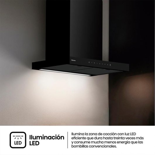 Campana extractora Hisense Inverter Decorativa 60cm con filtro aluminio