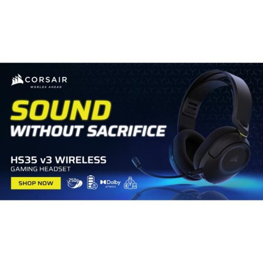 Corsair HS35 v3 kabellose Bluetooth Gaming Kopfhörer mit Mikrofon Carbon Schwarz