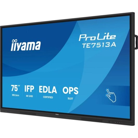 Interaktiver Bildschirm iiyama ProLite TE7513A-B3AG 75" 4K UHD Android 14