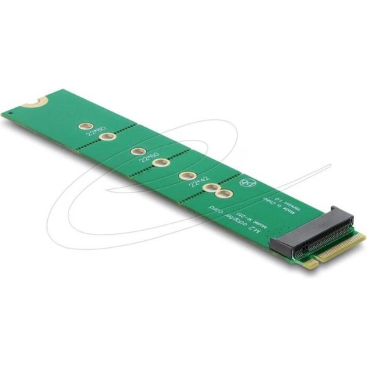 Adaptador Delock M.2 Key M macho a ranura M.2 para SSDs SATA y NVMe