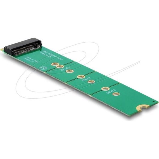 Adaptador Delock M.2 Key M macho a ranura M.2 para SSDs SATA y NVMe