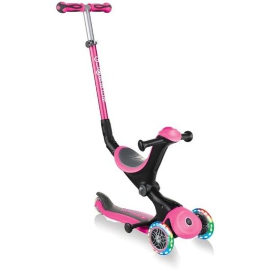 Scooter Infantil 3 en 1 Globber Go-Up Deluxe Lights LED Rosa