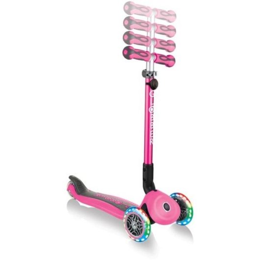 Scooter Infantil 3 en 1 Globber Go-Up Deluxe Lights LED Rosa