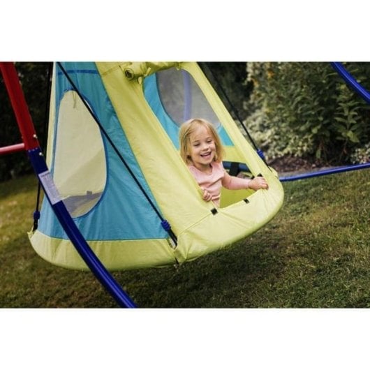 Abri-cabane HUDORA 72155 pour balançoire-nid avec entrée enroulable
