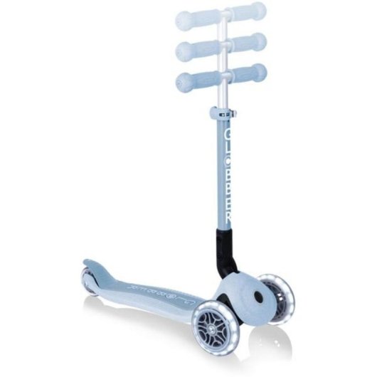 Monopattino bambino Globber Junior Eco 3 ruote LED azzurro