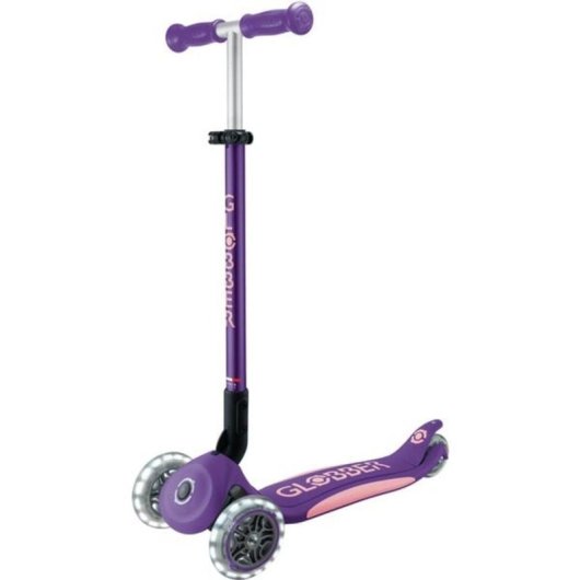 Monopattino Globber Primo Foldable Plus 3 ruote LED Viola/Rosa