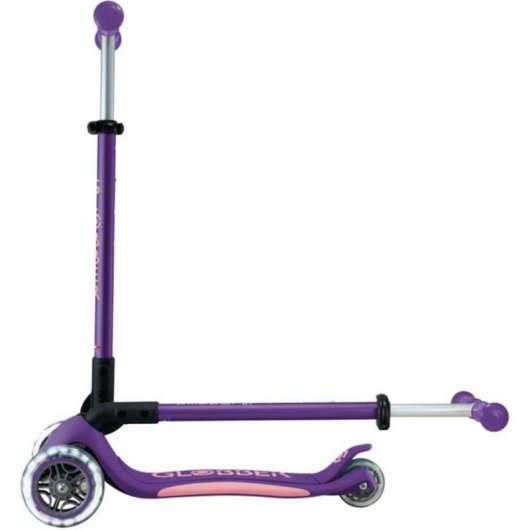 Monopattino Globber Primo Foldable Plus 3 ruote LED Viola/Rosa