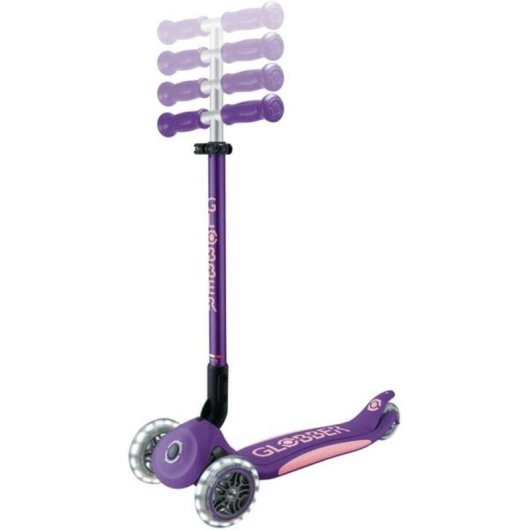Monopattino Globber Primo Foldable Plus 3 ruote LED Viola/Rosa