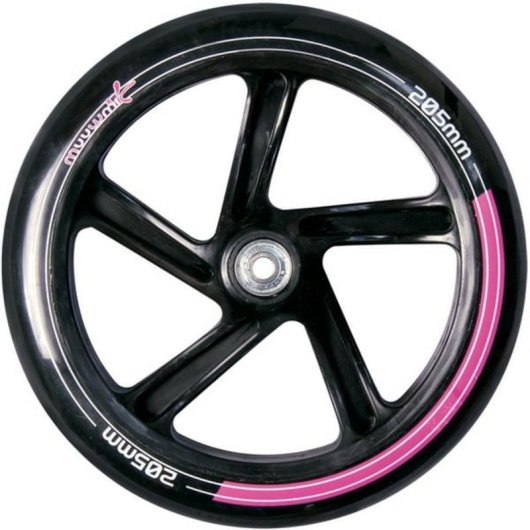 Monopattino Muuwmi Vespa 205 mm Ruote PU Freno antiscivolo Rosa neon/Nero