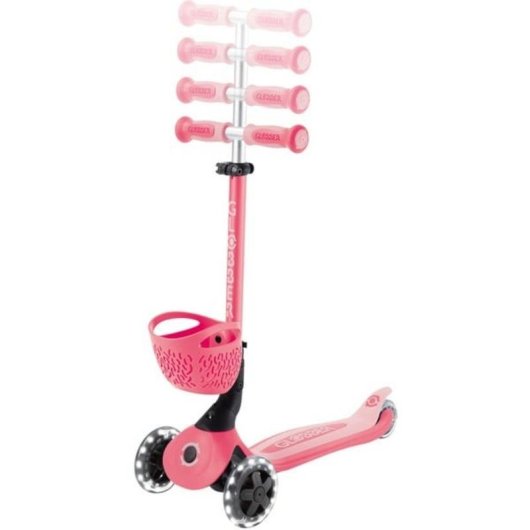 Scooter infantil GLOBBER Go-Up Baby Lights 360 rosa neón