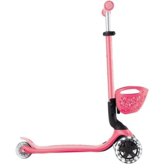 Scooter infantil GLOBBER Go-Up Baby Lights 360 rosa neón