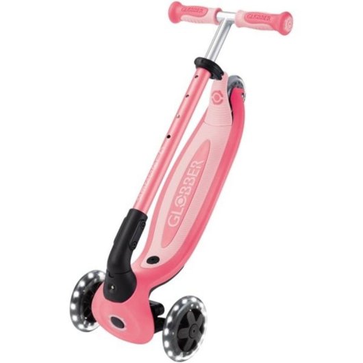 Scooter infantil GLOBBER Go-Up Baby Lights 360 rosa neón