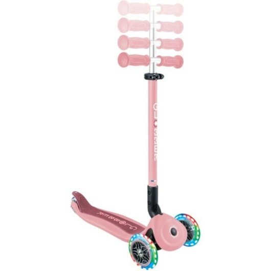 Patinete 3 en 1 Globber Go-Up Active Lights Scooter rosa/Baya 50 kg