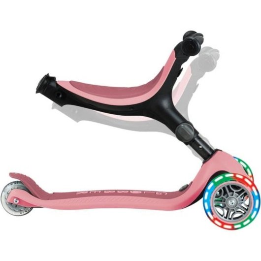 Patinete 3 en 1 Globber Go-Up Active Lights Scooter rosa/Baya 50 kg