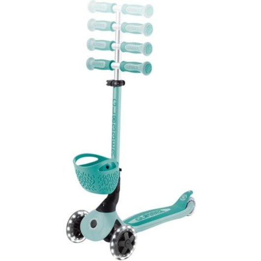 Vespa infantil GLOBBER Go-Up Baby Lights 360 Menta/Verde oscuro
