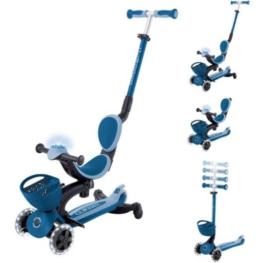 Scooter Infantil GLOBBER Go-Up Baby Lights 360 Vespa Celeste