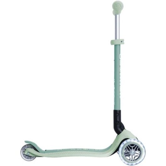 Monopattino bambino Globber Primo Foldable Plus 3 ruote LED verde chiaro