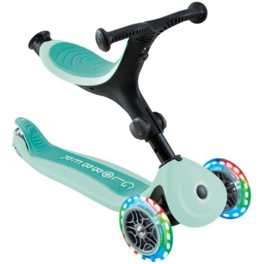 Patinete 3 en 1 Globber Go-Up Active Lights Scooter Verde tres ruedas