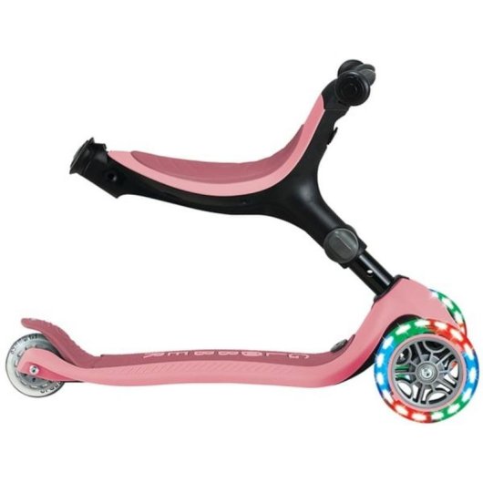 Monopattino Globber Go-Up Active Lights 360 3 ruote rosa neon