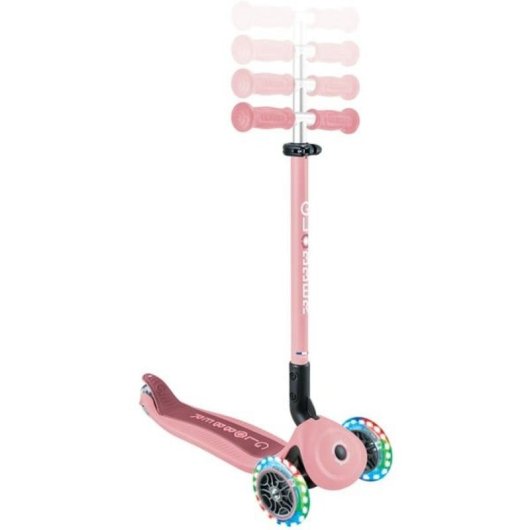 Monopattino Globber Go-Up Active Lights 360 3 ruote rosa neon