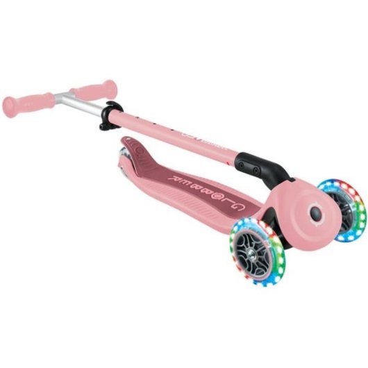 Monopattino Globber Go-Up Active Lights 360 3 ruote rosa neon