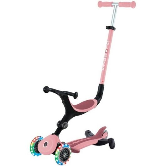 Monopattino Globber Go-Up Active Lights 360 3 ruote rosa neon
