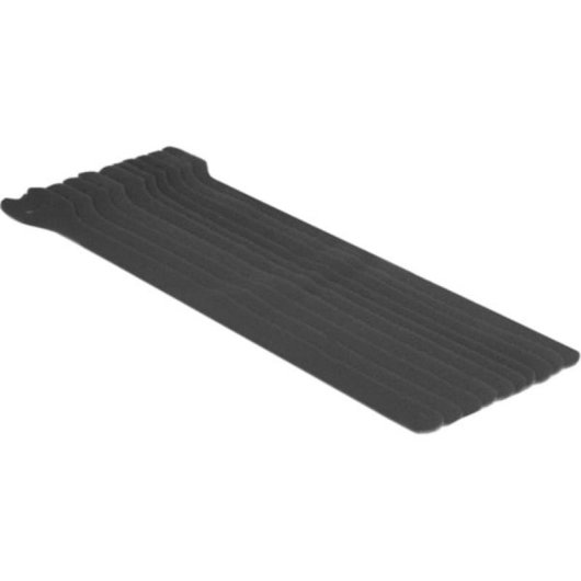 Nastro velcro DeLOCK 18688 confezione da 10 pezzi 12 mm x 300 mm Nero