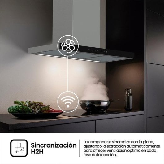 Campana extractora Hisense decorativa Inverter 90cm con Boost y LED