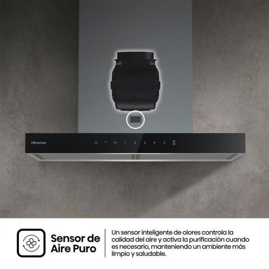 Campana extractora Hisense Inverter Decorativa 60cm con control táctil
