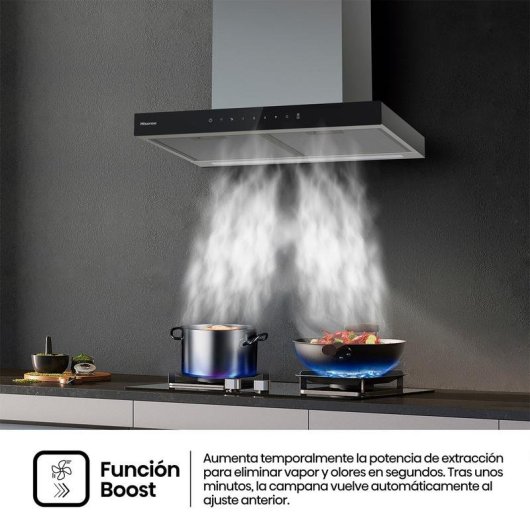 Campana extractora Hisense Inverter Decorativa 60cm con control táctil