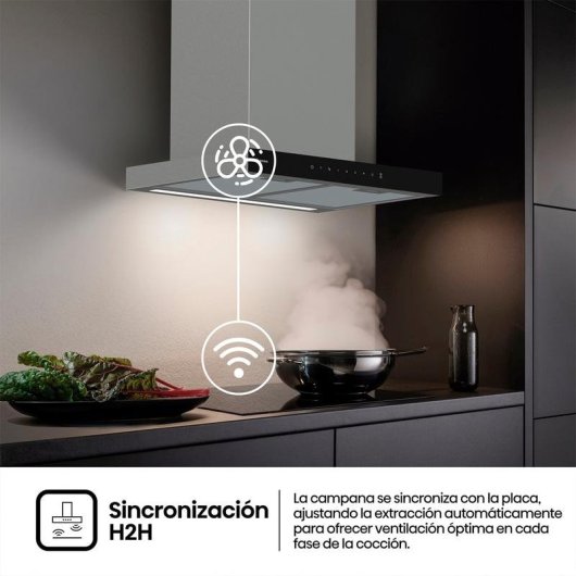 Campana extractora Hisense Inverter Decorativa 60cm con control táctil