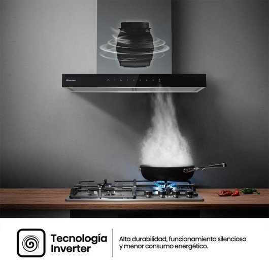Campana extractora Hisense Inverter Decorativa 60cm con control táctil