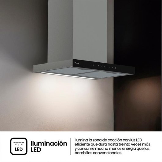 Campana extractora Hisense Inverter Decorativa 60cm con control táctil