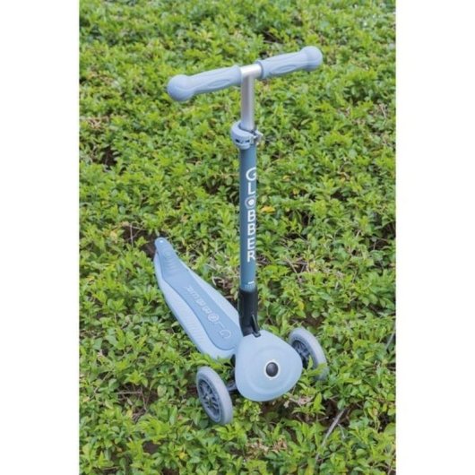 Patinete scooter Globber Primo Foldable Plus Lights Eco 3 ruedas celeste