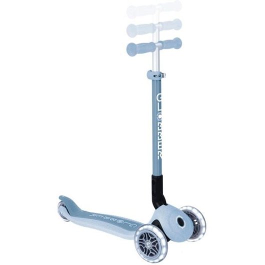 Patinete scooter Globber Primo Foldable Plus Lights Eco 3 ruedas celeste