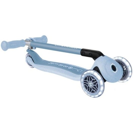 Patinete scooter Globber Primo Foldable Plus Lights Eco 3 ruedas celeste