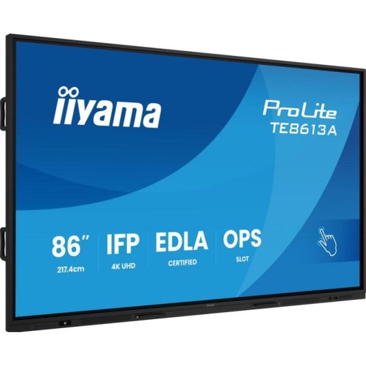 Schermo interattivo iiyama ProLite TE8613A-B3AG 85,6" 4K UHD touch Android 14
