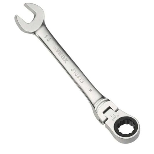 Virax Juego De 7 Llaves De Carraca De Cabeza Flexible 180° 5° De Recuperación 8 A 17 Mm (8, 9, 10, 11, 12, 13 Y 17) En Estuche