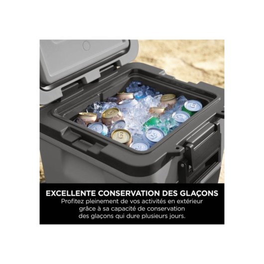 Ninja Frostvault Enfriador Con Ruedas 28 L Con Cajón Dry Zone, Aislamiento Hasta 7 Cm, Gris