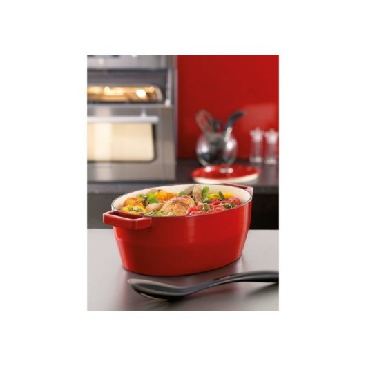 Pyrex Cocotte Redonda Slowcook 28 Cm 6,3 L Roja De Hierro Fundido Esmaltado