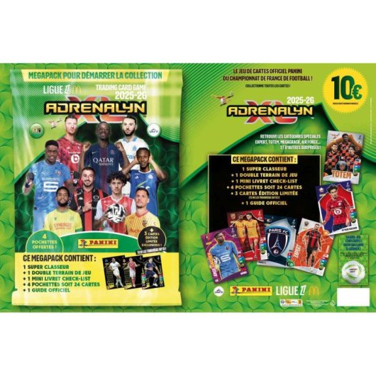 Panini Adrenalyn Xl Ligue 1 Mcdonald’s 2025/26 Starter Pack Con Álbum Y 4 Sobres, 24 Cromos Aleatorios