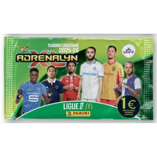 Panini Adrenalyn Xl Ligue 1 Mcdonald’s 2025/26 Starter Pack Con Álbum Y 4 Sobres, 24 Cromos Aleatorios