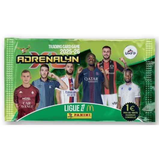 Panini Adrenalyn Xl Ligue 1 Mcdonald’s 2025/26 Starter Pack Con Álbum Y 4 Sobres, 24 Cromos Aleatorios